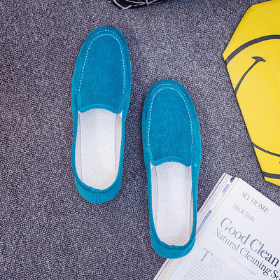 Дамски мокасини от плат в различни цветове