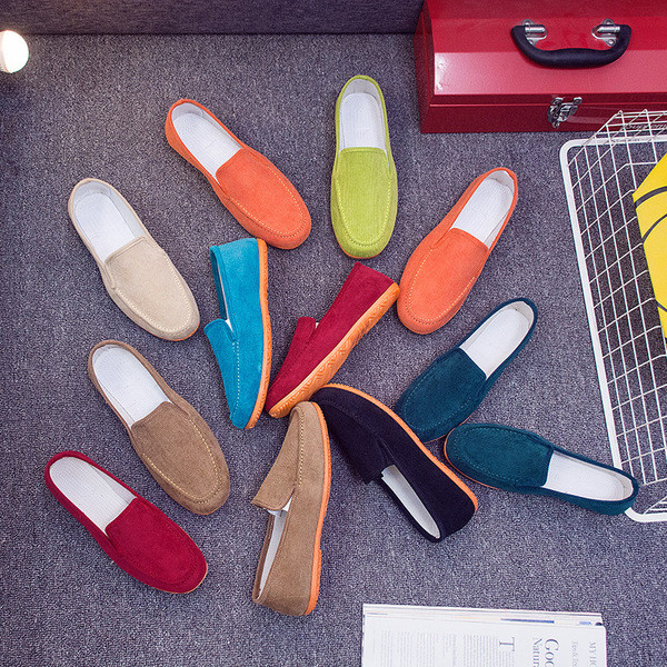 Дамски мокасини от плат в различни цветове