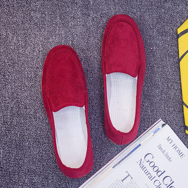 Дамски мокасини от плат в различни цветове