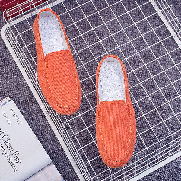 Дамски мокасини от плат в различни цветове