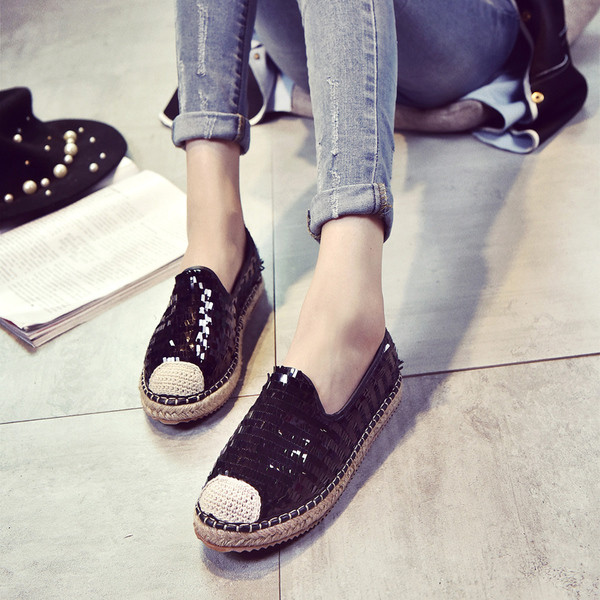 Γυναικείες Εσπαντρίγιες με πούλιες σε δύο χρώματα