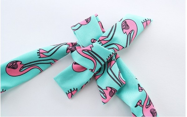 Costum de baie pentru fete pentru copii in albastru cu imprimeu