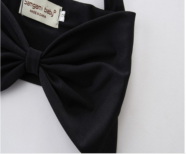 Costum de baie pentru fete pentru copii in doua parti in negru