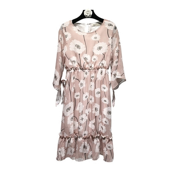 Rochie moderna de vara de dama cu maneci 3/4 in model floral