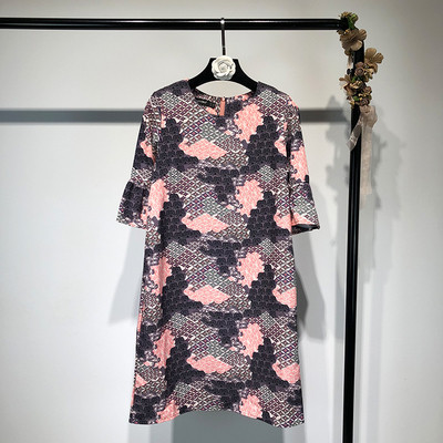 Κομψό, casual γυναικείο φόρεμα με 3/4 μανίκια