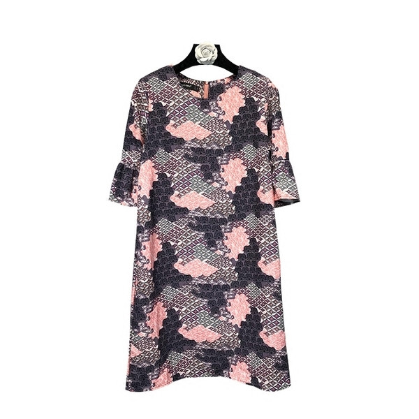 Κομψό, casual γυναικείο φόρεμα με  3/4  μανίκια 