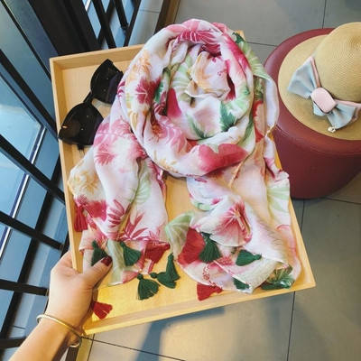 Eșarfe frumoase de damă din bumbac pentru vară în diferite culori