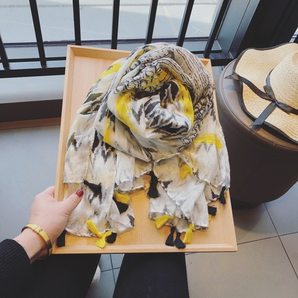 Eșarfe frumoase de damă din bumbac pentru vară în diferite culori