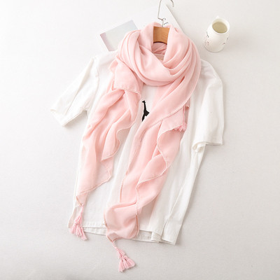 Esarfe subtiri de dama cu ciucuri pentru vara