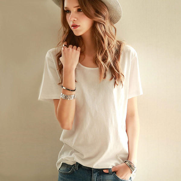 Tricou casual dama cu decolteu in V in mai multe culori