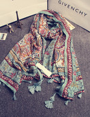 Дамски тънък дълъг шал за лятото в свежи цветове 