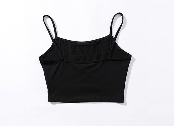 Γυναικείο αμάνικο  σε μαύρο χρώμα με χρωματιστές  λωρίδες 