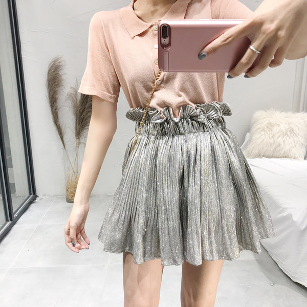 Κομψή γυναικεία φούστα  με υψηλή μέση σε διάφορα χρώματα