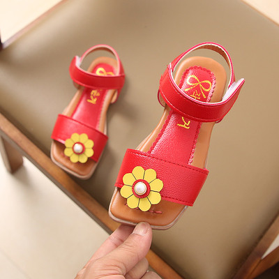 Αθλητικά κομψά παιδικά σανδάλια για κορίτσια με φυτικό μοτίβο, σε τρία χρώματα