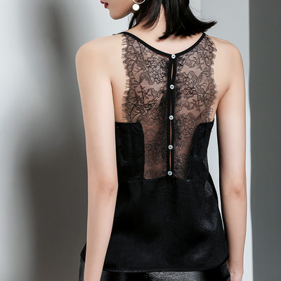 Maieu elegant de damă, cu dantelă și nasturi, în două culori