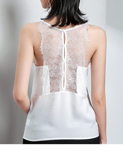 Maieu elegant de damă, cu dantelă și nasturi, în două culori