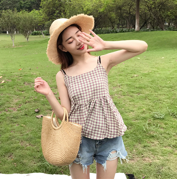 Maiou de vară de damă cu bretele subțiri model larg