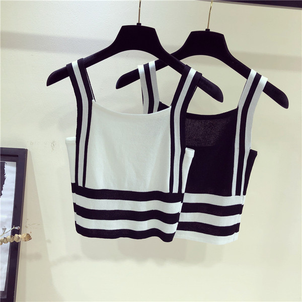 Maieu scurt de damă alb-negru