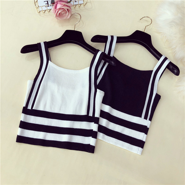 Maieu scurt de damă alb-negru