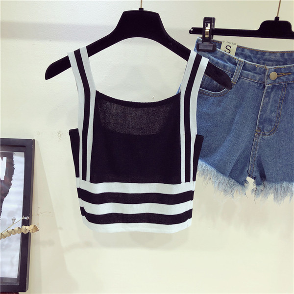 Maieu scurt de damă alb-negru