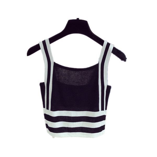 Maieu scurt de damă alb-negru