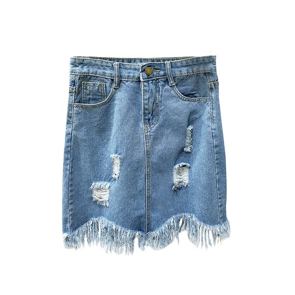 Fusta de dama eleganta rupta in culoare deschisa