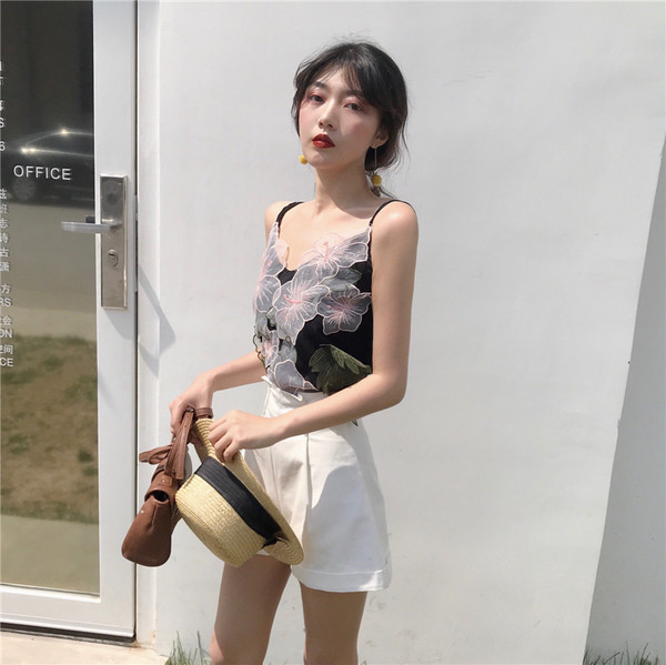 Maieu de damă în două culori cu motive florale 3D