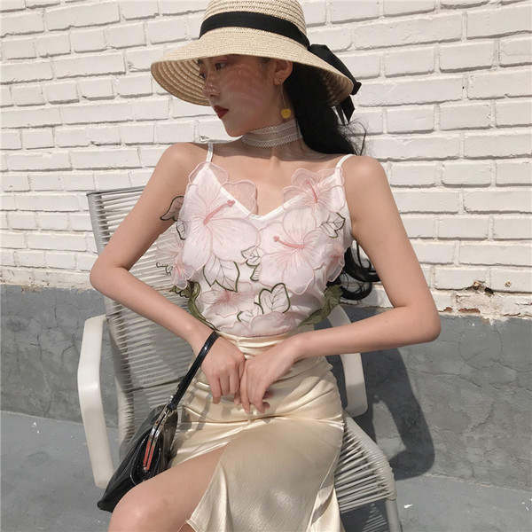 Maieu de damă în două culori cu motive florale 3D