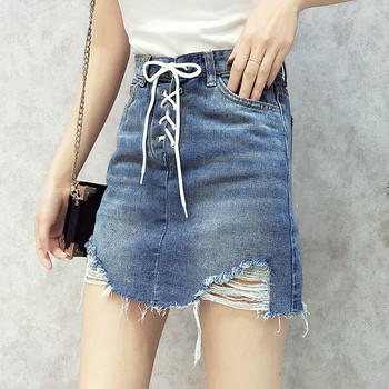 Κομψή γυναικεία φούστα  με κορδόνια