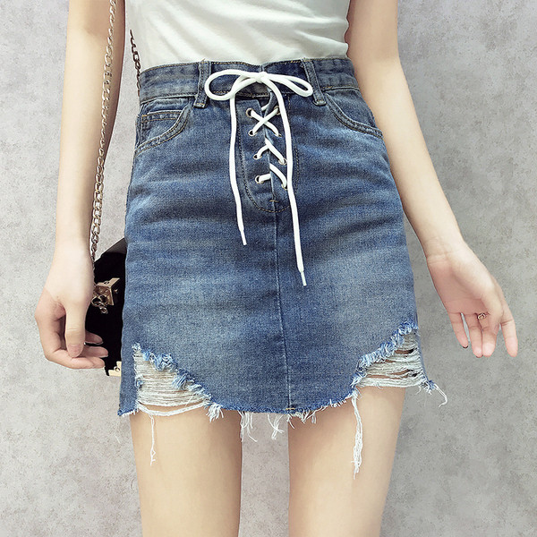 Κομψή γυναικεία φούστα  με κορδόνια