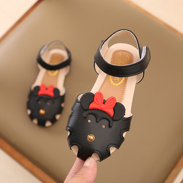 Απαλά παιδικά σανδάλια για κορίτσια σε τρία χρώματα με διακόσμηση