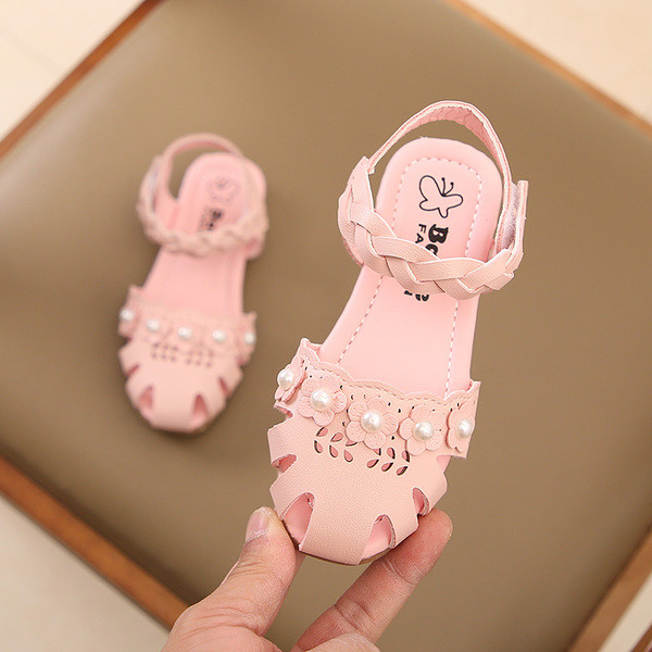 Sandale casual pentru copii pentru fete cu decor si perle