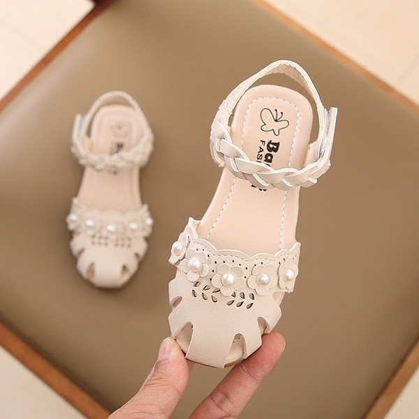 Sandale casual pentru copii pentru fete cu decor si perle