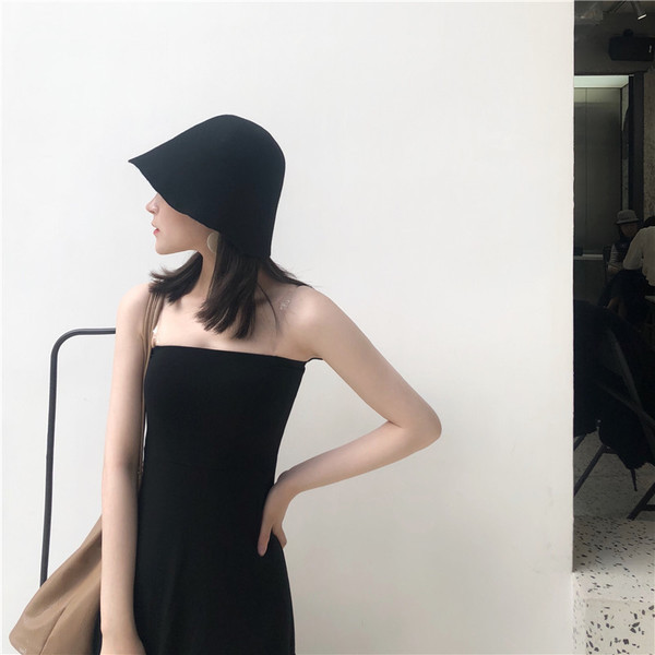 Γυναικείο casual μακρύ φόρεμα  σε μαύρο χρώμα