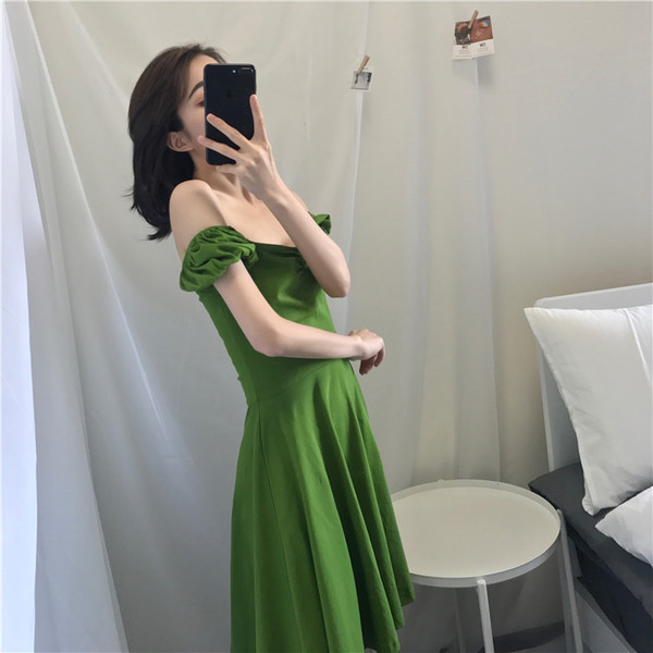 Καθημερινό γυναικείο  φόρεμα  σε πράσινο χρώμα