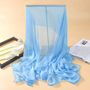 Изчистен дамски тънък шал за лятото в няколко цвята