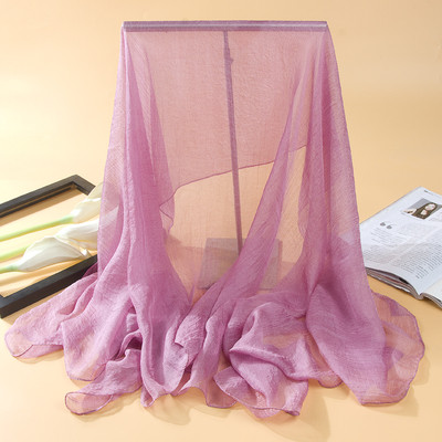 Plain women`s thin scarf for summer in several colors