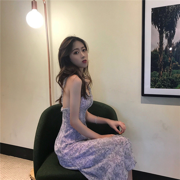 Καθημερινό γυναικείο φόρεμα με floral μοτίβο σε δύο χρώματα