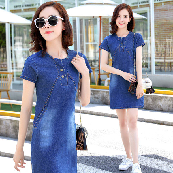 Rochie casual de dama cu maneci scurte in doua culori