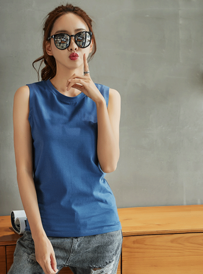 Γυναικείο καθημερινό αμάνικο  διάφορα χρώματα