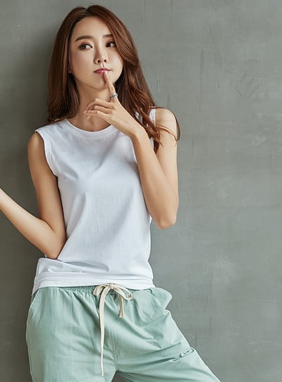 Γυναικείο καθημερινό αμάνικο  διάφορα χρώματα