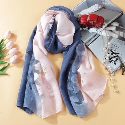 Μεταξωτό γυναικείο κασκόλ από δαντέλα για το καλοκαίρι με δαντέλα σε διαφορετικά χρώματα