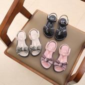 Κομψά σανδάλια για κορίτσια σε τρία χρώματα με κορδέλα κατάλληλο για τη καθημερινή ζωή