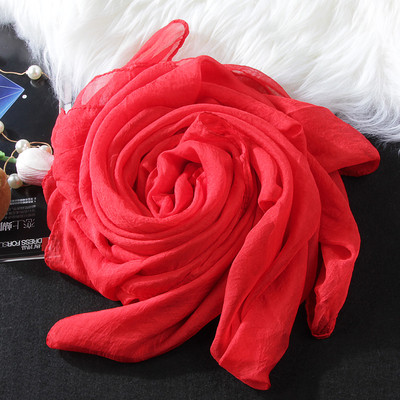 Едноцветни дамски шалове за лятото от шифон в няколко цвята