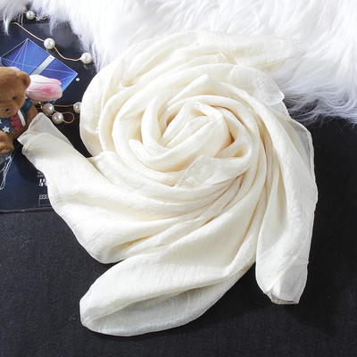 Едноцветни дамски шалове за лятото от шифон в няколко цвята