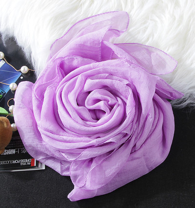 Едноцветни дамски шалове за лятото от шифон в няколко цвята