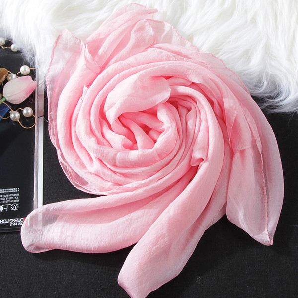 Едноцветни дамски шалове за лятото от шифон в няколко цвята