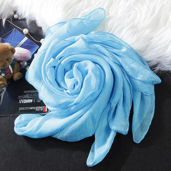 Едноцветни дамски шалове за лятото от шифон в няколко цвята