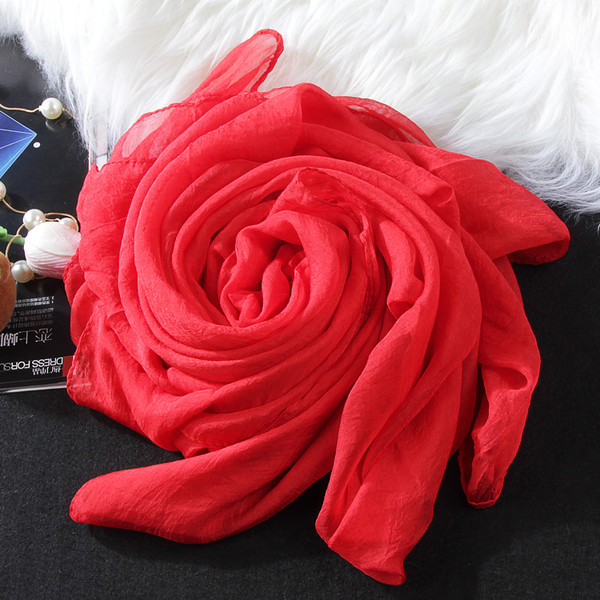 Едноцветни дамски шалове за лятото от шифон в няколко цвята