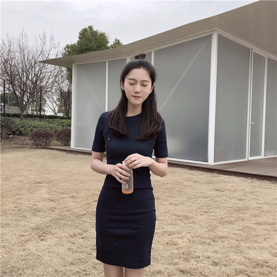 Γυναικείο φόρεμα σε γκρι και μαύρο χρώμα